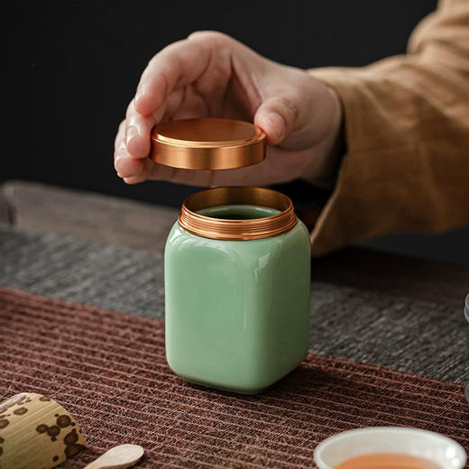 迷你四方罐【单瓷 • 30g• 绿】15元 一个/满30个包邮 商品图2