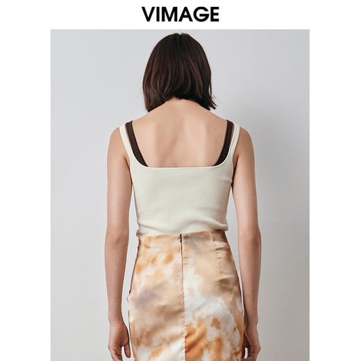 VIMAGE纬漫纪秋季新款显瘦简约舒适吊带上衣V2001601 商品图4
