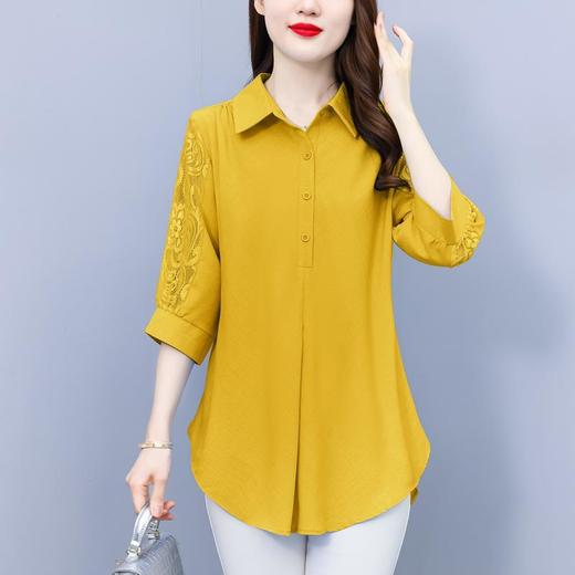 大码女装夏装新款，胖mm简约V领显瘦遮肚子纯色上衣宽松T恤潮KQL-E261N2239 商品图7