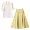 夏新款新中式，盘扣立领小清新衬衣搭配纯色显瘦A字半身裙套装HR-WHA619-69 商品缩略图4