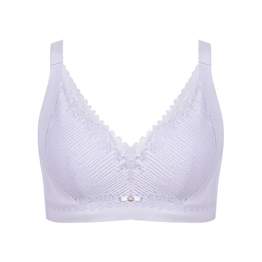 都市丽人完美包容C杯适穿大胸显小舒适型大罩杯反重力杯蕾丝内衣薄款3/4杯常规文胸软钢圈四排扣新年本命年红品YB32S1 商品图5