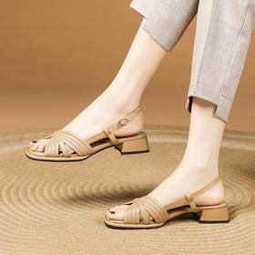 舒适百搭，低跟粗跟凉鞋XYM-k778