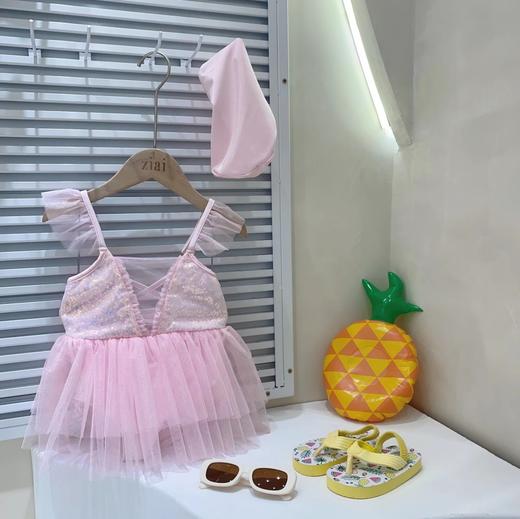 夏AB083可爱女小童带帽连体泳衣G230601 商品图0