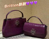 限时折扣🉐️1850￥✈️🇺🇸直邮；🇺🇸TB Britten新款迷你鳄鱼压纹手拎斜挎马鞍包，鸢尾花紫色 商品缩略图5