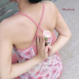 爆款好货 网纱细带后镂空-粉红牡丹（带胸垫）