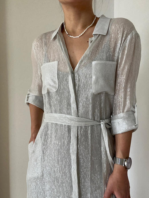 CG｜Long Shirt Dress [真丝长款衬衫裙] 商品图1