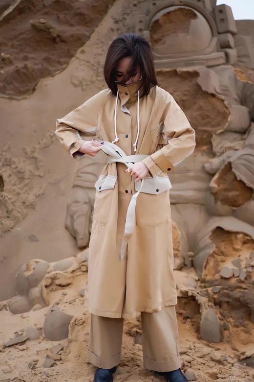 臣禾配色立领风衣外套9201010108  商品图3