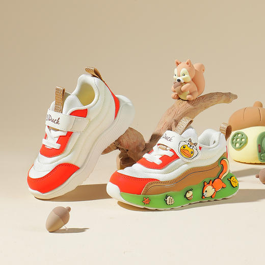 【走秀款松鼠鸭】B.Duck小黄鸭春秋休闲男女童防滑运动鞋 B3483049A 商品图5
