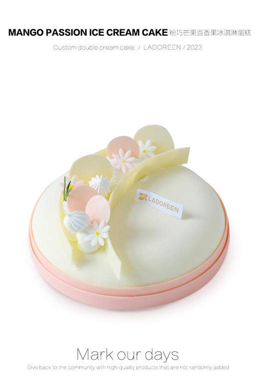 粉巧芒果百香果冰淇淋蛋糕 商品图0