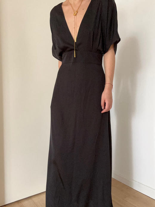CG｜Ginny dress 05_504 [真丝深V双侧开衩连衣裙] 商品图0