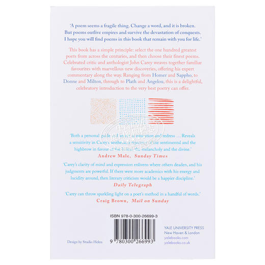 预售 【中商原版】来自100位伟大诗人的精选集 平装 英文原版 100 Poets A Little Anthology John Carey 商品图1