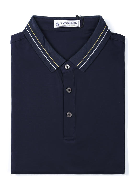 占姆士男士翻领纯色短袖POLO衫 商品图1