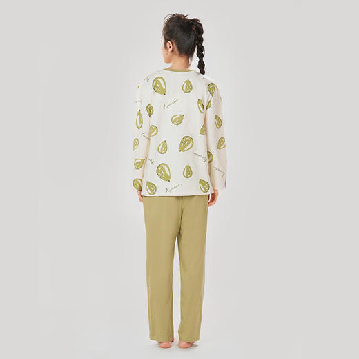 都市丽人26支TC65/35单面女士棉质薄款长袖长裤类家居服套装LH32H2 商品图2