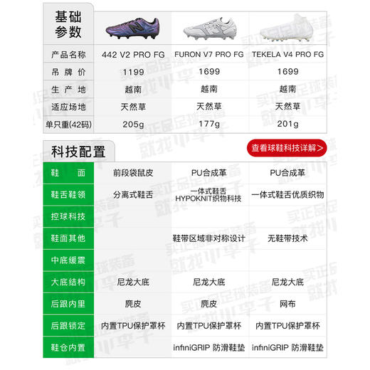 NEWBALANCE/新百伦442 V2 PRO高端FG长钉袋鼠皮成人足球鞋男MS41FBI2-2E 商品图1