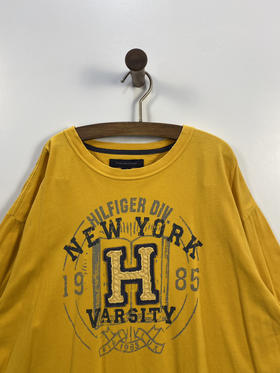 Y2K Vintage Tommy Hilfiger 贴布绣 短袖T恤 _SST(XL)