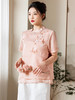 夏新款国风苎麻上衣，新中式复古刺绣改良式立领短袖T恤YM-C034 商品缩略图2