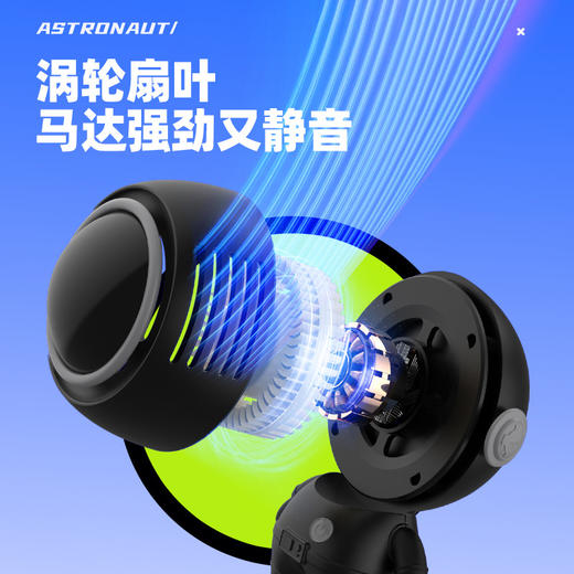 【黑白情侣款usb太空人小风扇】挂脖手持迷你随身便携，无叶设计静音舒适。让你时刻感受清凉！ 商品图2