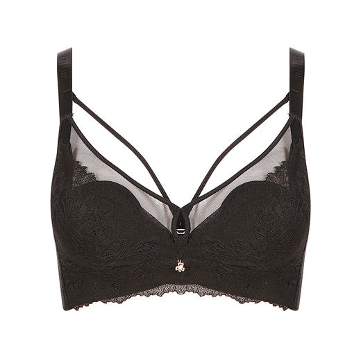 都市丽人聚拢升杯BC杯适穿舒适更聚拢蕾丝内衣超薄款3/4杯常规文胸软钢圈四排扣新年本命年红品YB32A1 商品图10