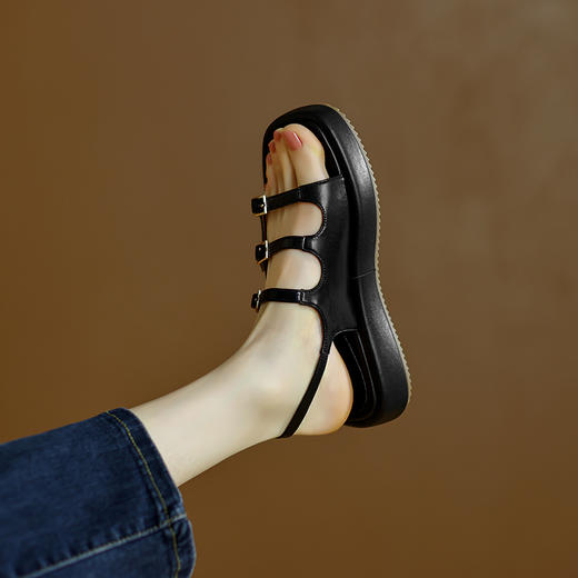 舒适百搭，平底休闲厚底罗马凉鞋NJMK-K186 商品图3