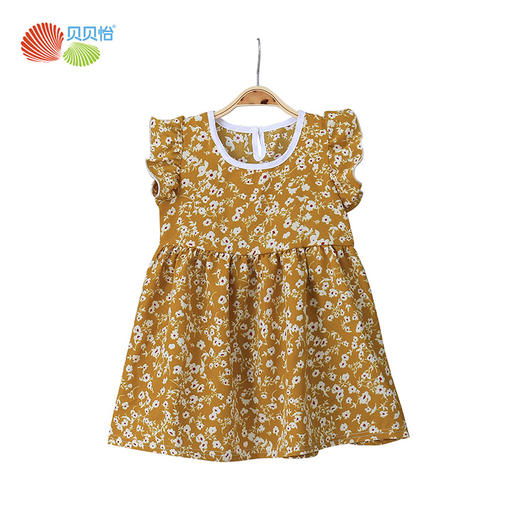贝贝怡童装女童连衣裙公主裙短袖夏天儿童碎花裙子新款夏装 商品图3