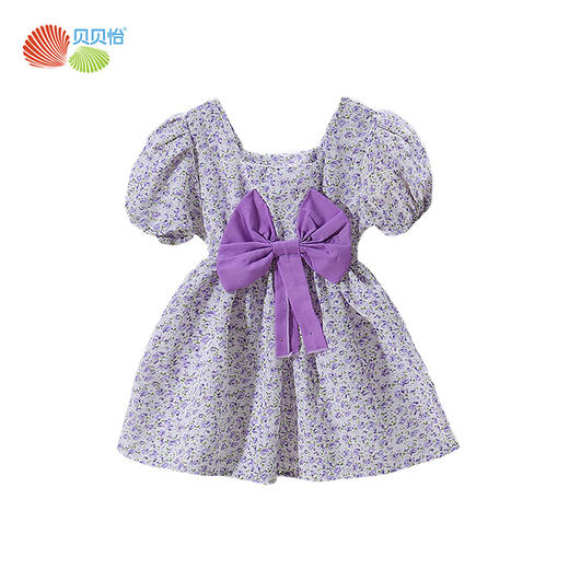贝贝怡童装女童短袖连衣裙夏季儿童裙子公主裙甜美新款夏装 商品图3