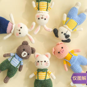 苏苏姐家动物园里的小伙伴手工编织自制diy钩针玩偶材料包毛线团
