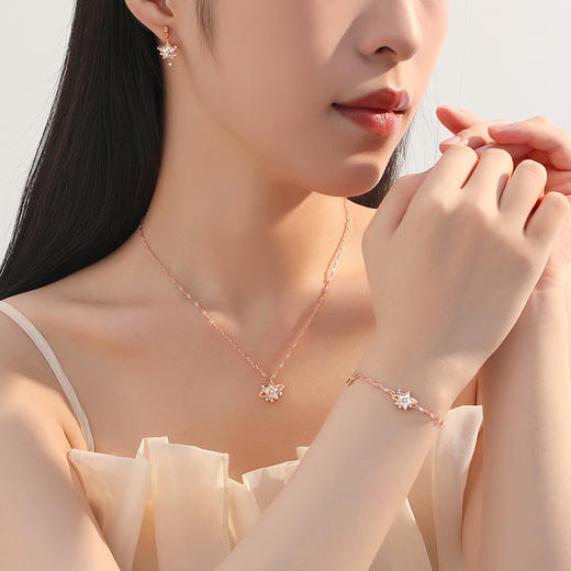 【星星轨迹】纯银S925银贝母项链【JHY-N000508M】 商品图2