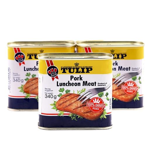 【中欧班列直供】丹麦进口郁金香猪肉午餐肉罐头340g/罐 商品图9