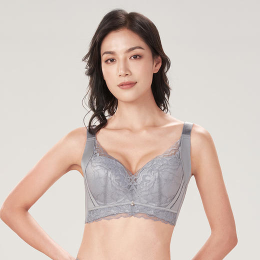 都市丽人美体纤塑CD杯适穿蕾丝调整型文胸超薄款3/4杯塑身文胸无钢圈内衣五排扣LJ33M8 商品图1