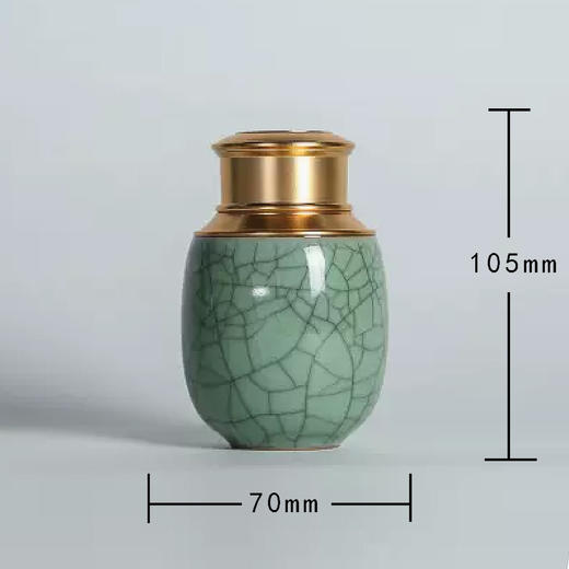 哥窑小杯罐【单瓷 • 30g】18元 一个/满30个包邮 商品图1