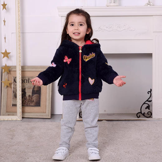 棉果果春秋款女童毛绒长袖外套M322100418503 商品图0