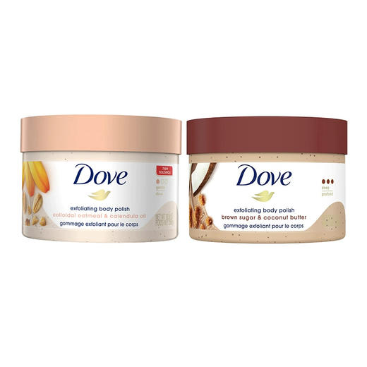 【跨境】Dove/多芬 冰激凌身体磨砂膏 298g 温和清洁去角质 石榴籽和乳木果/金盏花胶态燕麦 商品图4