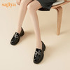 Safiya/索菲娅2023秋季新品英伦风复古休闲粗跟漆皮厚底一脚蹬乐福鞋SF33112139 商品缩略图2