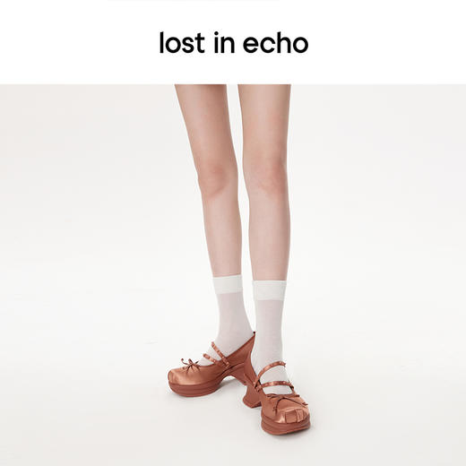 lost in echo设计师品牌铆钉绑带休闲百搭甜酷厚底增高玛丽珍凉鞋 商品图3