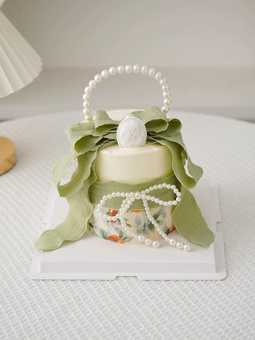 网红欧式蛋复花篮造型（绿色丝带） 商品图0