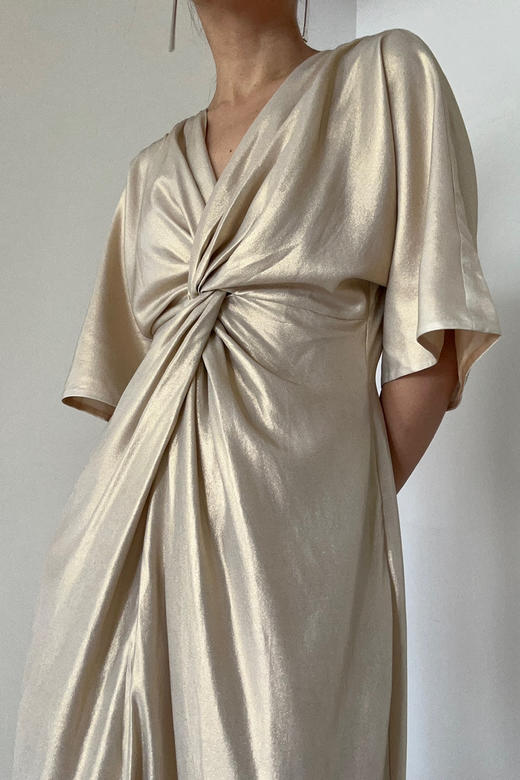 CG｜Lauren Dress [真丝扭结深V连衣裙] 商品图11