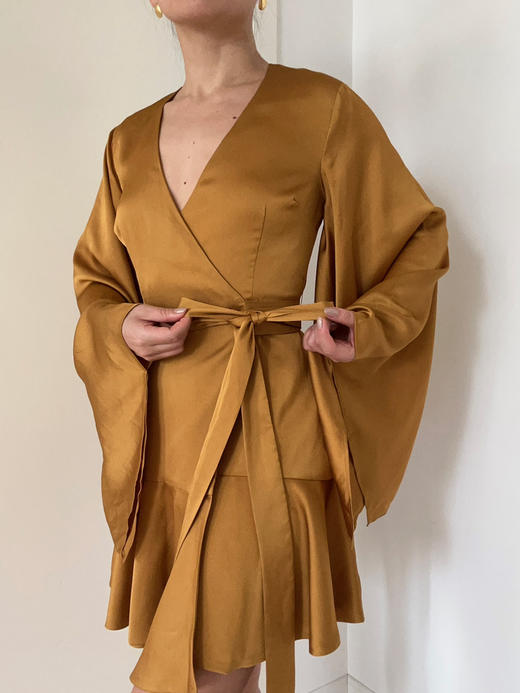 KEEPSAKE | Romance Wrap Dress [裹身裙 短款 金] 商品图5