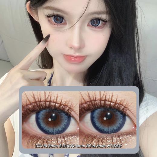 AgensColor年抛·波斯菊蓝·14.5mm(着色参考14.4mm) 0-1000度(无525/575) 韩产进口·(建议佩戴6-8个月左右更换) 商品图0