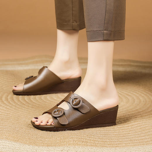夏季新款，简约坡跟凉拖鞋XYM-k776 商品图1