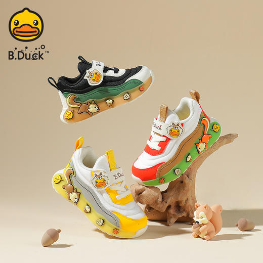 【走秀款松鼠鸭】B.Duck小黄鸭春秋休闲男女童防滑运动鞋 B3483049A 商品图1