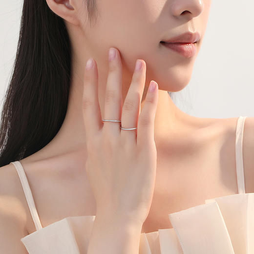 【留白】纯银S925银光面素圈戒指【JHY-R000053B-5】 商品图1