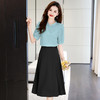夏新款新中式，盘扣立领小清新衬衣搭配纯色显瘦A字半身裙套装HR-WHA619-69 商品缩略图3