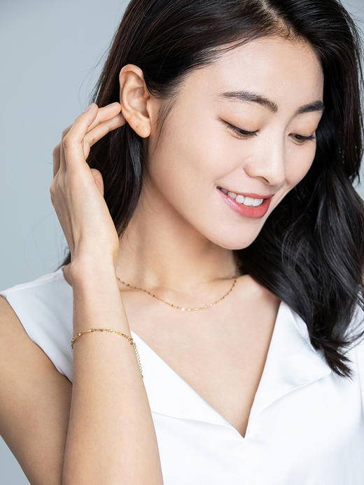 【储值赠礼】悦甄波光14K金素金手链 商品图2