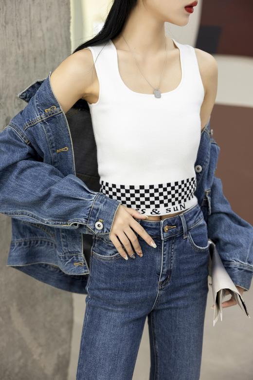 LS1021#方领弯夹背心 商品图1