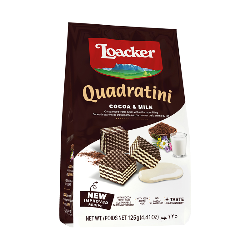 loacker莱家 可可牛奶味 粒粒装威化饼干 125g