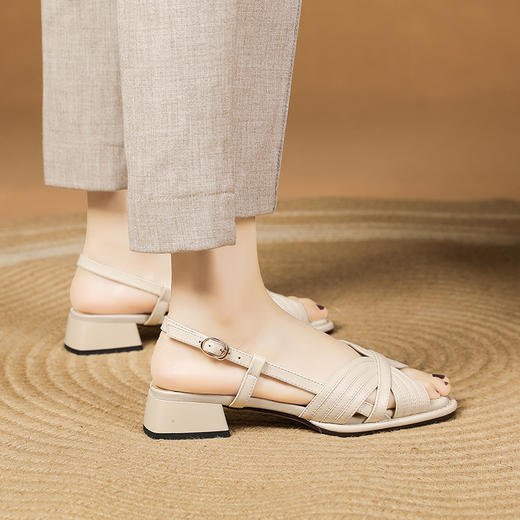 舒适百搭，低跟粗跟凉鞋XYM-k778 商品图9