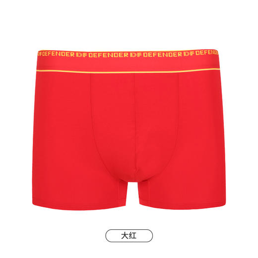 都市丽人都市锋尚简约基础60S木莱尔舒适人棉平角男士内裤新年本命年红品FK3CD8 商品图9