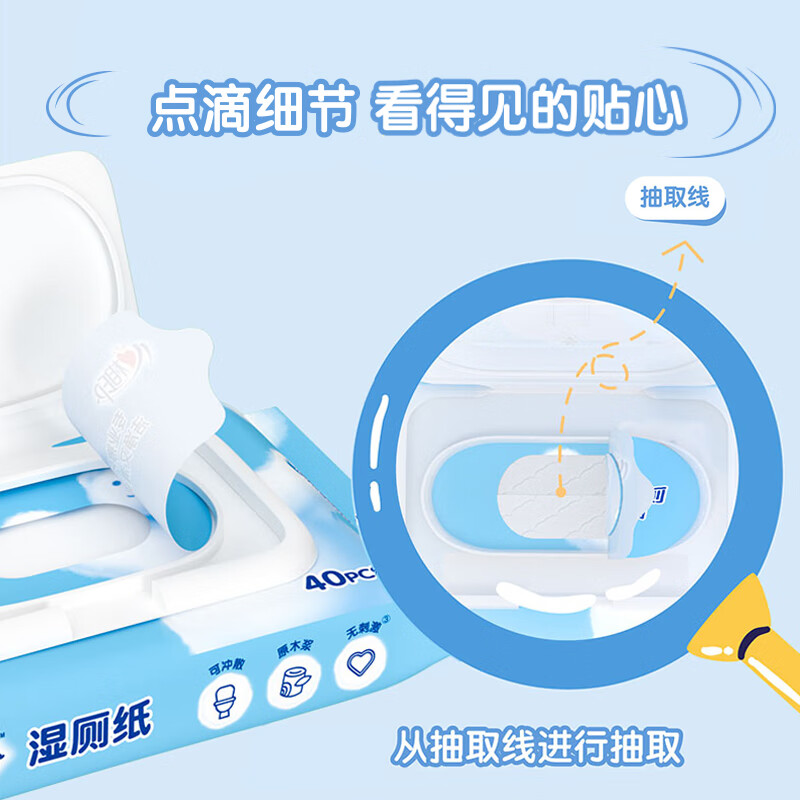 心相印湿厕纸40片*5包【CZ】