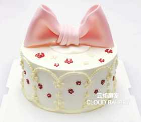 【蝴蝶结蛋糕】秀气粉色