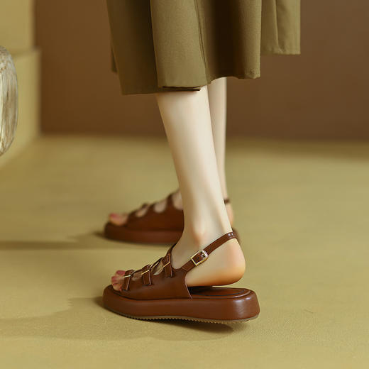 舒适百搭，平底休闲厚底罗马凉鞋NJMK-K186 商品图7